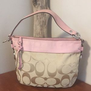 ⭐️ COACH tan/pink bag